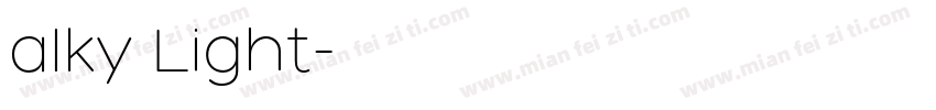 alky Light字体转换